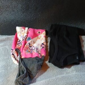 Floral Pink and Black Tank tops